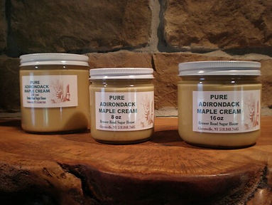 Jars of pure Adirondack maple cream