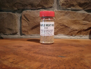 Jar of maple meat rub